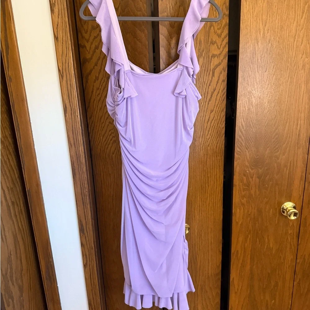 3 for $15 ✨NWOT Purple Ruffle Cocktail Dress Fairycore Party Tea Party Feminine - Picture 6 of 9